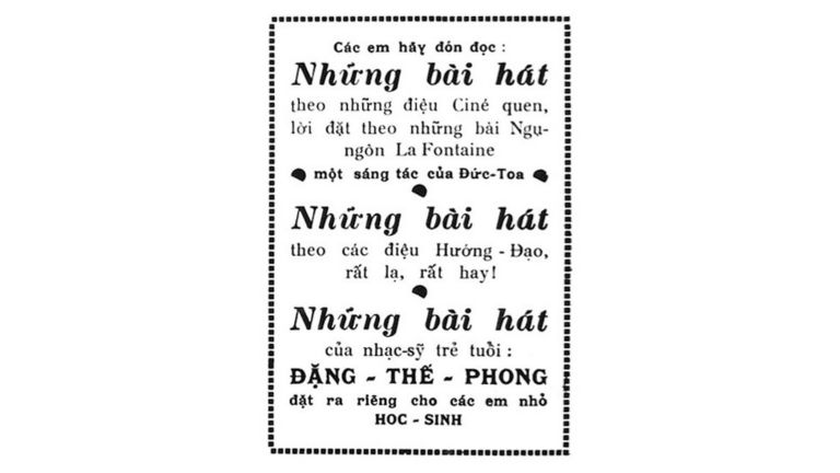 Quảng cáo, Học Sinh 5 tháng 5 1939, tr. 18