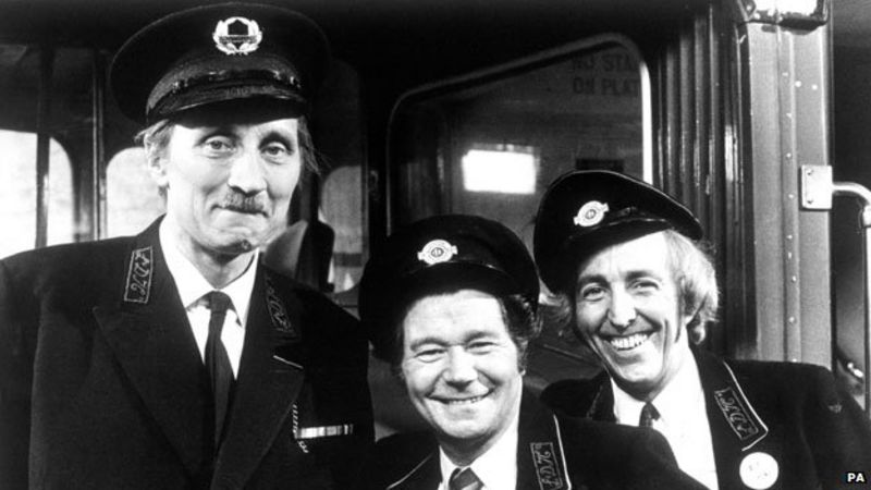 Stephen Lewis with Reg Varney and Bob Grant in On the Buses