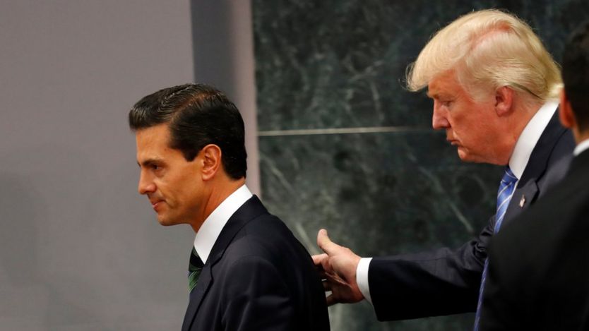 Peña Nieto y Donald Trump en México