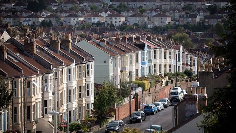 A view of housing in Bristol, England