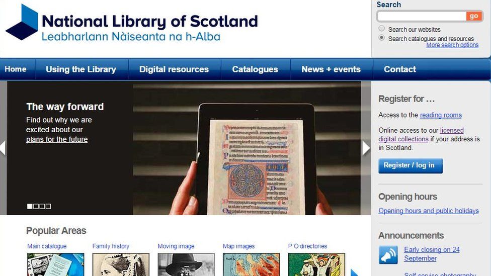 national-library-of-scotland-to-put-third-of-collection-online-bbc-news