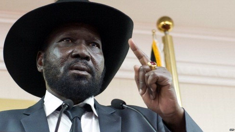 Salva Kiir pictured in April 2015