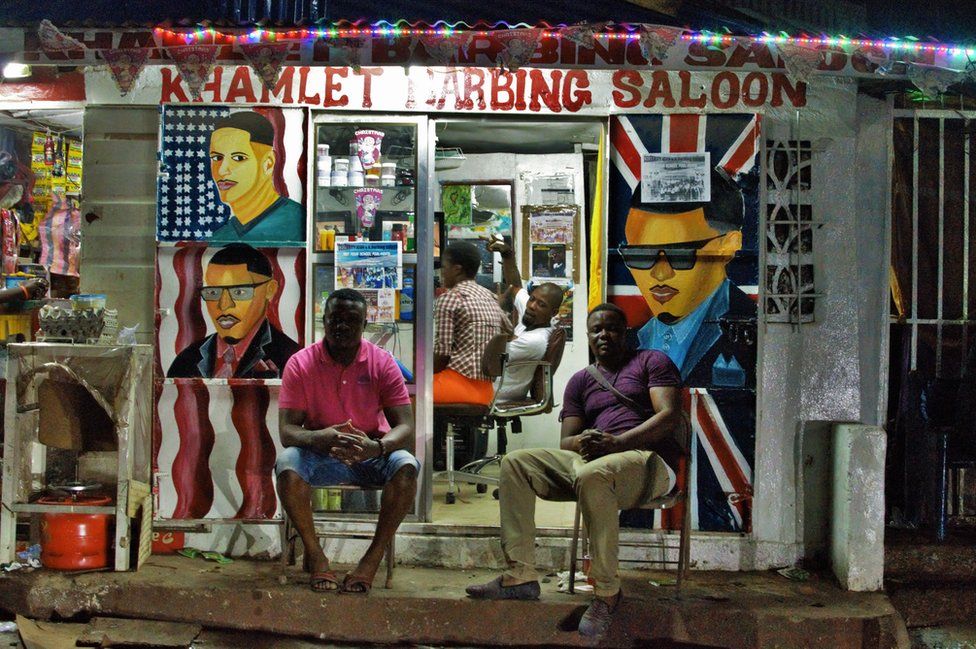 Barber shop in Freetown