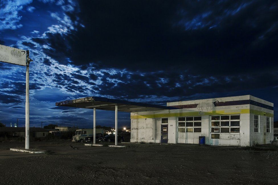 A petrol station