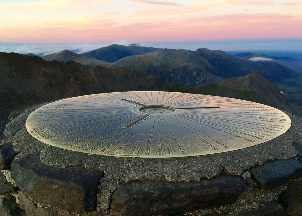 Trig point on Snowdon