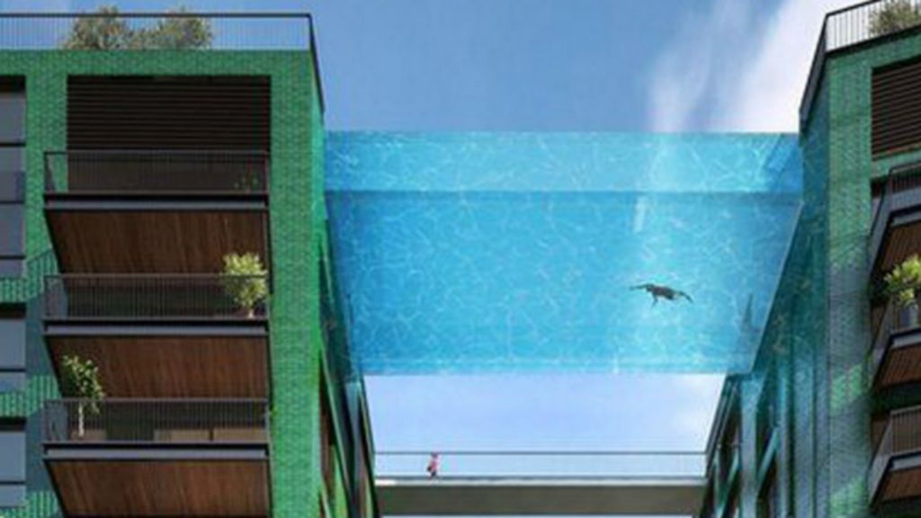 La increíble piscina transparente que se construirá entre dos edificios