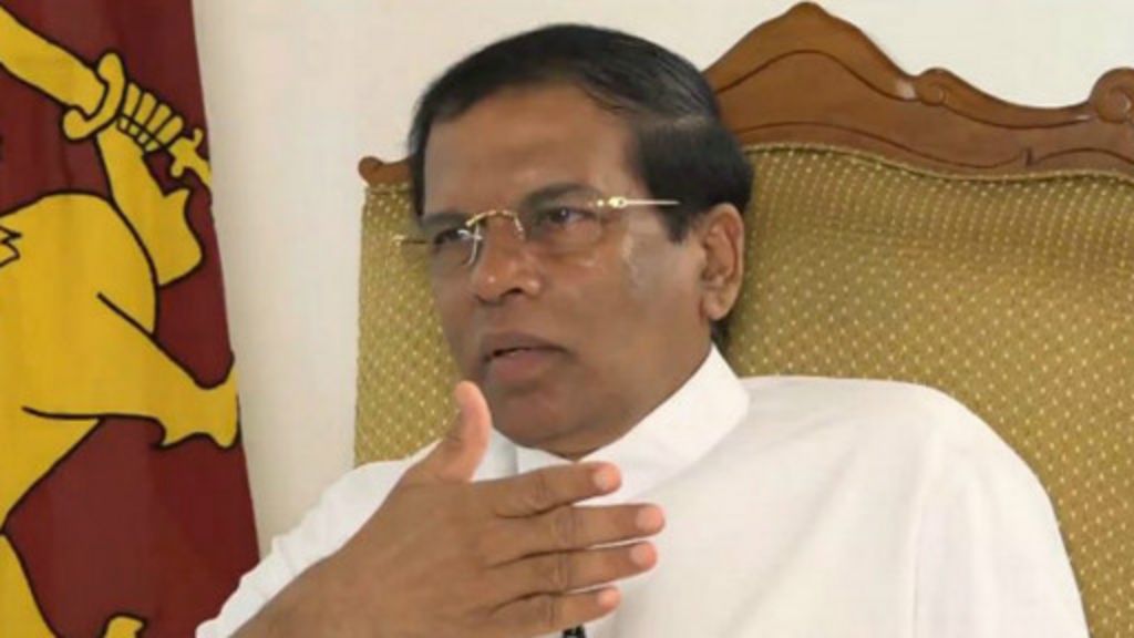 இலங்கை  இந்தியா இடையே பாலம் அமைக்க தீர்மானம் எதுவும் எடுக்கவில்லை: சிறிசேன