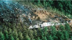 Un Boeing 747 de una aerolínea japonesa tuvo un accidente en 1985