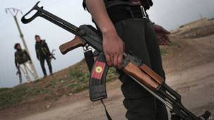 Боец курдского ополчения на севере Сирии