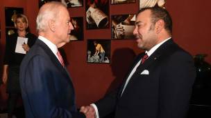 El vicepresidente de EE.UU., Joe Biden, y el rey de Marruecos, Mohammed VI.