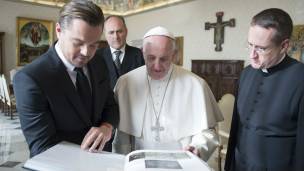 Leonardo Dicaprio y el papa Francisco