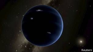 Ilustración del planeta Nueve
