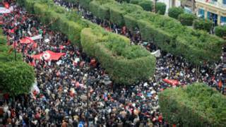 La manifestation samedi à l'appel d'Ennahda avenue Bourguiba