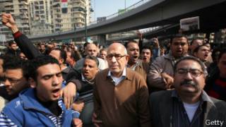 Mohamed El Baradei en la plaza Tahir