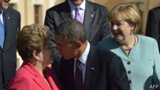Rousseff, Obama e Merkel