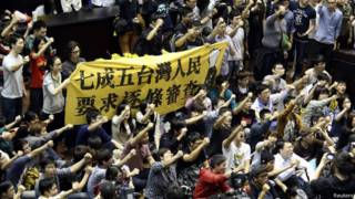 立法院抗議現場