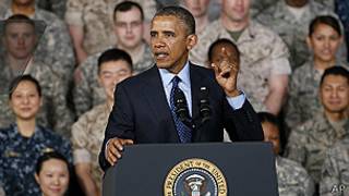 Barack Obama en Yongsan, guarnición del ejército en Seúl
