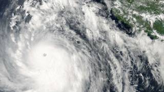 Huracán Marie visto desde el satélite