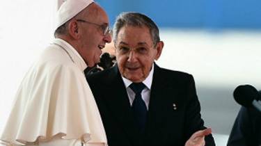 Papa Francisco y Raúl Castro en Cuba