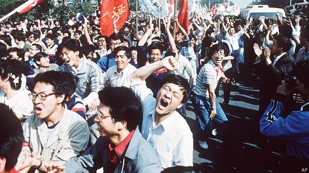北京學生參與五四遊行（4/5/1989）