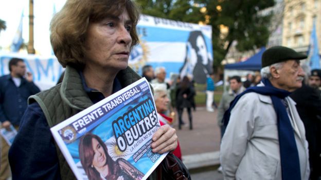 Protesta en Argentina contra los 
