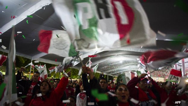 Celebración del PRI en México
