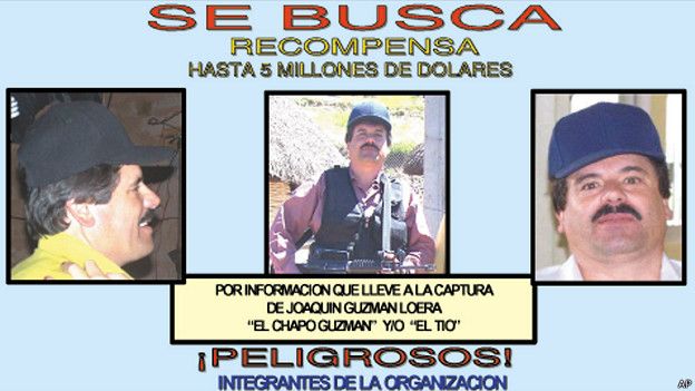 Poster de búsqueda de El Chapo Guzmán