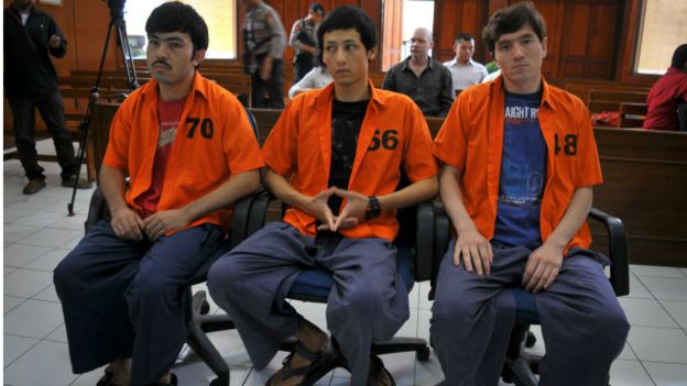 Tiga terpidana Uighur