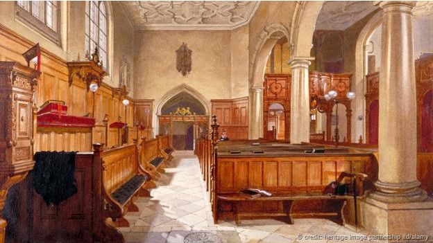 Otra acuarela de Charterhouse por John Crowther