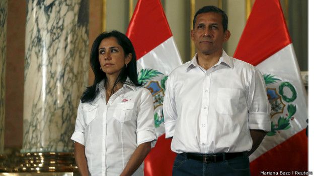 O presidente do Peru, Ollanta Humala, e sua mulher, Nadine | Foto: Mariana Bazo / Reuters
