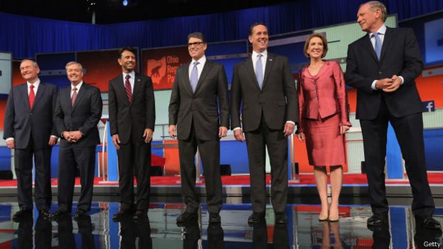 七名共和党候选人参加会前辩论