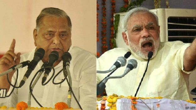 मुलायम सिंह और नरेंद्र मोदी