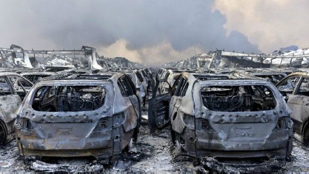 Сгоревшие машины