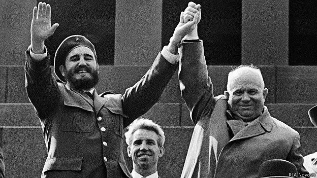 Fidel Castro y Nikita Krushchev