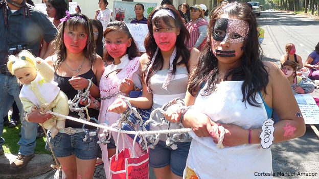 Marcha contra el feminicidio en Ecatepec