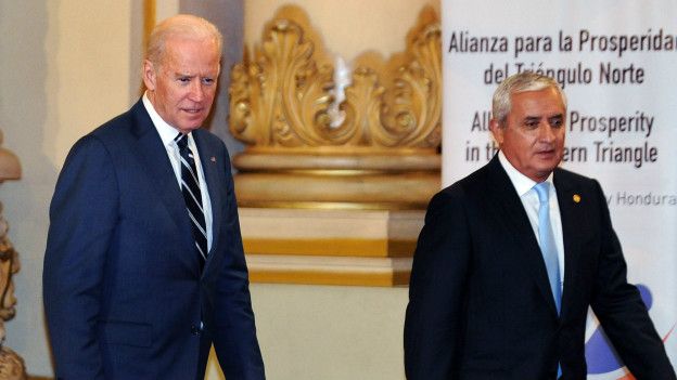 Joe Biden y Otto Pérez Molina