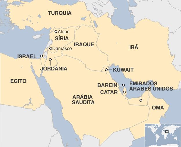 150904104544_mapaorientemedio Países ricos do Golfo não abrem as portas para imigrantes sírios, por quê?