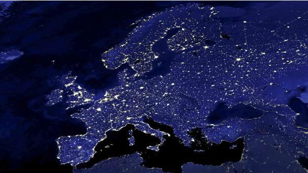 Un mapa de Europa
