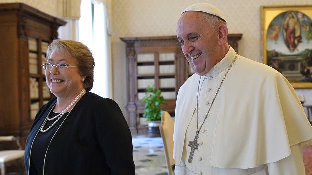 Michelle Bachelet y Papa Francisco