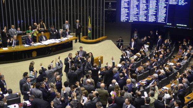 Plenário da Câmara durante votação (Foto: Gustavo Lima/Ag. Câmara)