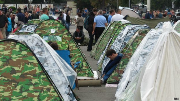 Палаточный городок в Кишиневе