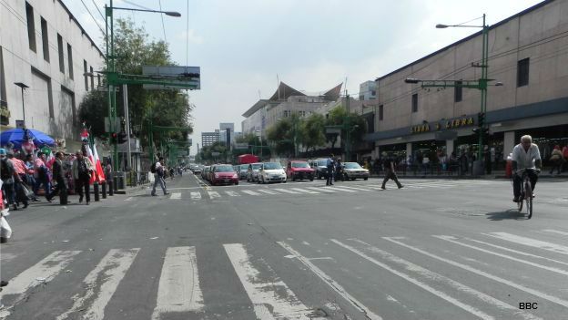 Avenida Eje Central en Ciudad de México.