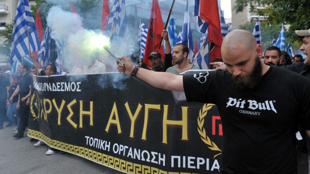 Демонстрация греческих националистов из партии