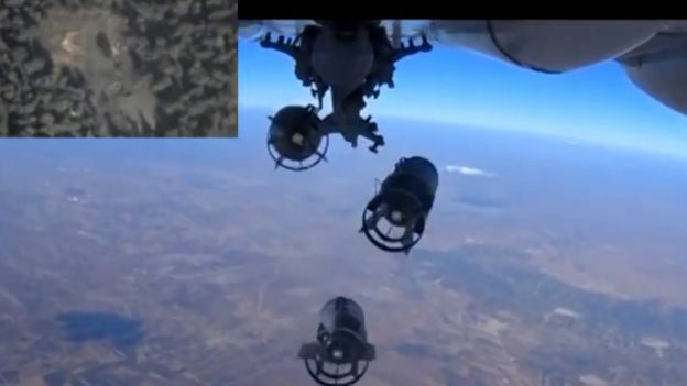 俄罗斯国防部发布了俄战机空袭叙利亚目标的照片