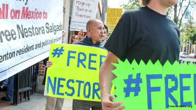 Protestas por la liberación de Nestora Salgado
