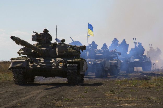 Украинская танковая колонна