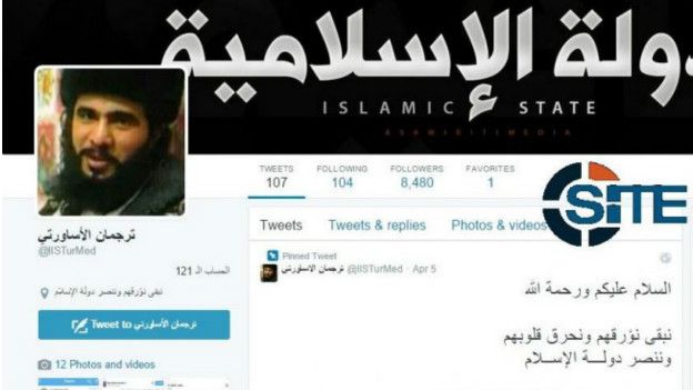 Cuenta de Twitter vinculada a Estado Islámico