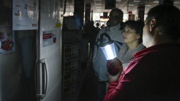 Симферополь в воскресенье оказался без света