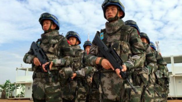 去年初，中国向南苏丹派出了第一个步兵营执行维和行动。