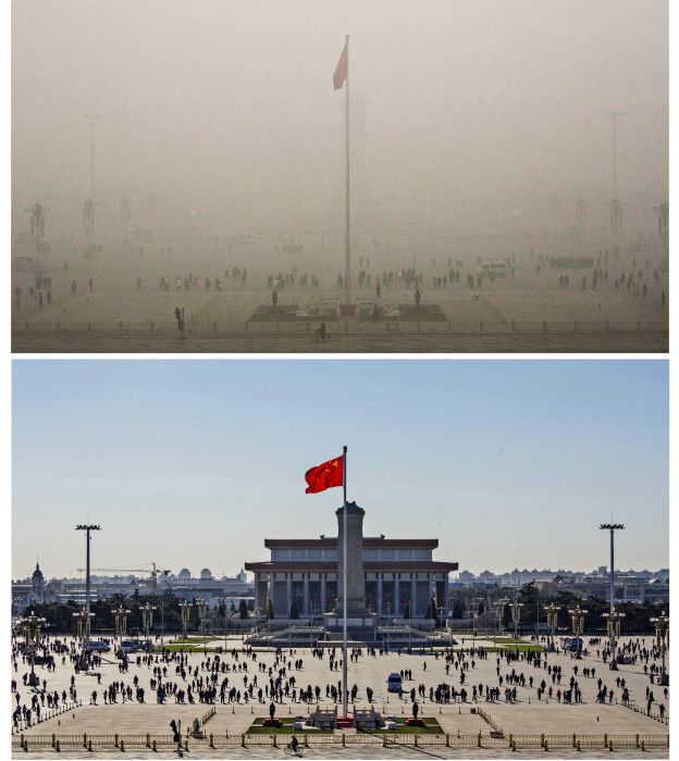 Contaminación en Pekín, China